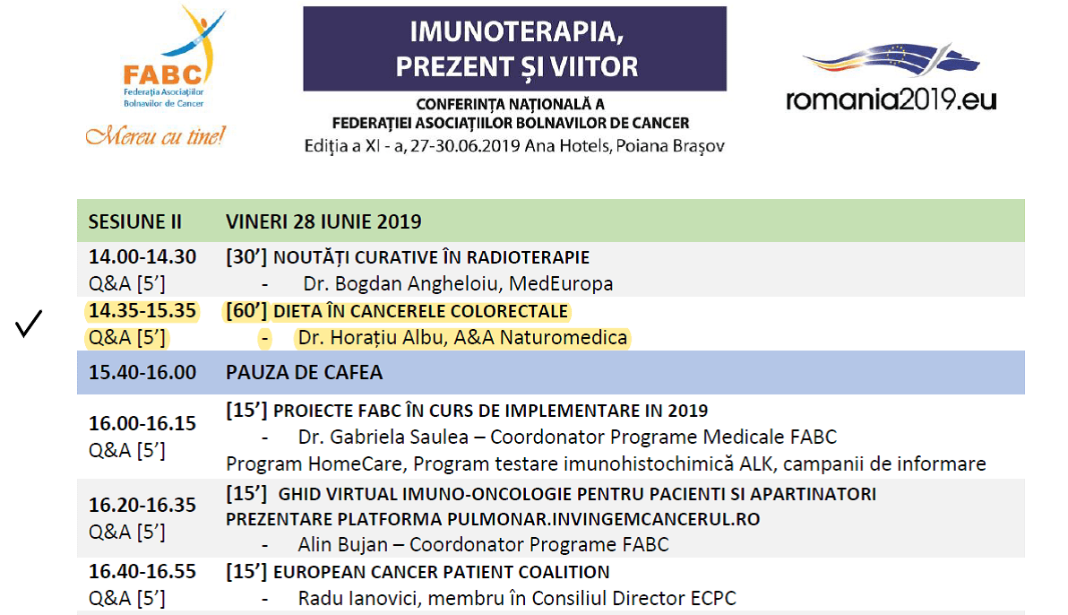Conferinta îmunoterapia, Prezent si Viitor"