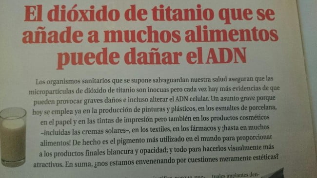 Dioxidul de Titan poate produce alterari ireparabile la nivel genomic si epigenomic.