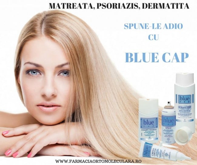 BLUE CAP - best seller mondial in tratamentul FARA CORTICOIZI a psoriazisului, matretii, dermatitei atopice si seboreeice